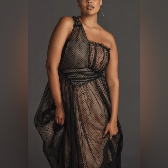 Anthropologie Tulle Dot Maxi Dress - Picture 7 of 16